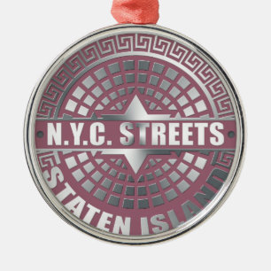 Manhole Covers Staten Island Silbernes Ornament