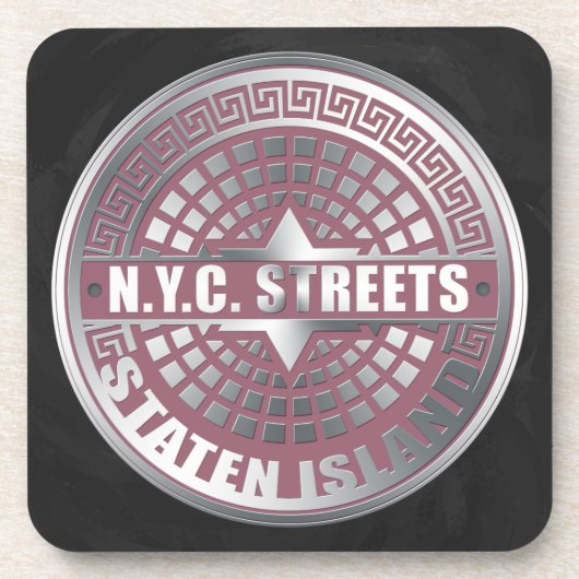 Manhole Covers Staten Island Untersetzer (Vorderseite)
