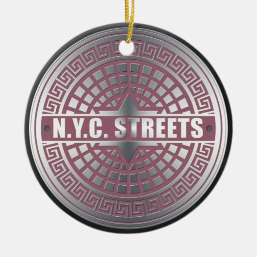 Manhole CoversNYC Keramikornament (Vorne)