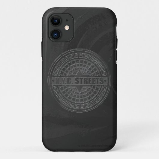 Manhole deckt schwarzen Marmor ab Case-Mate iPhone Hülle (Rückseite)