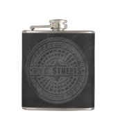 Manhole deckt schwarzen Marmor ab Flachmann (Vorderseite)