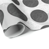 Manhole deckt schwarzen Marmor ab Geschenkpapier (Rolleneckpunkt)