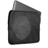 Manhole deckt schwarzen Marmor ab Laptopschutzhülle (Vorne Rechts)