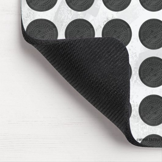 Manhole deckt schwarzen Marmor ab Mousepad (Ecke)