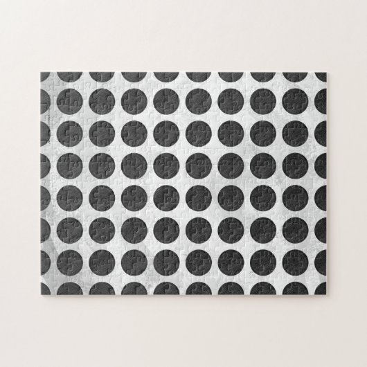 Manhole deckt schwarzen Marmor ab Puzzle (Horizontal)