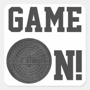 Manhole deckt schwarzen Marmor ab Quadratischer Aufkleber