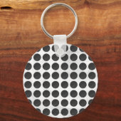 Manhole deckt schwarzen Marmor ab Schlüsselanhänger (Vorderseite)