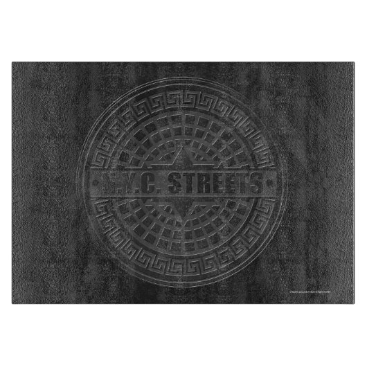 Manhole deckt schwarzen Marmor ab Schneidebrett (Vorderseite)