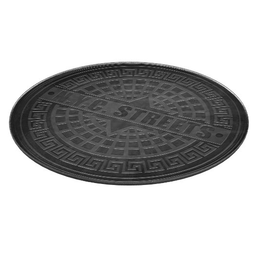 Manhole deckt schwarzen Marmor ab Schneidebrett (Ecke)