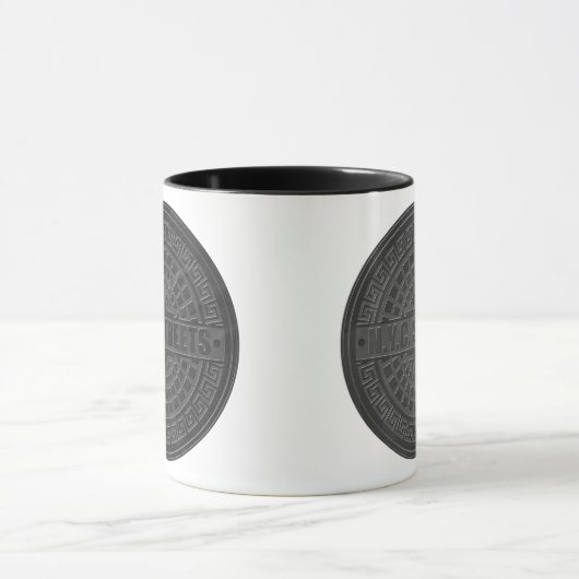 Manhole deckt schwarzen Marmor ab Tasse (Zentrum)