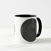 Manhole deckt schwarzen Marmor ab Tasse (VorderseiteRechts)