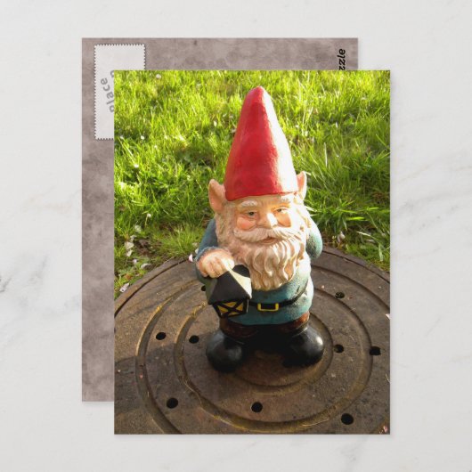 Manhole Gnome Postkarte (Vorne/Hinten)