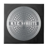 Manhole NYC Fliese (Vorderseite)