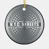 Manhole NYC Keramikornament (Vorne)