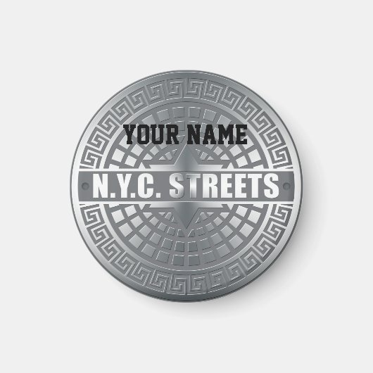 Manhole NYC Magnet (Vorne)