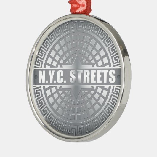 Manhole NYC Ornament Aus Metall (Links)