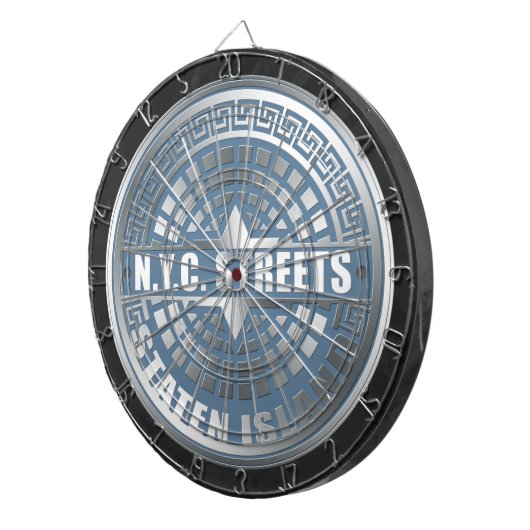 Manhole Staten Island Blue Dartscheibe (Vorderseite rechts)