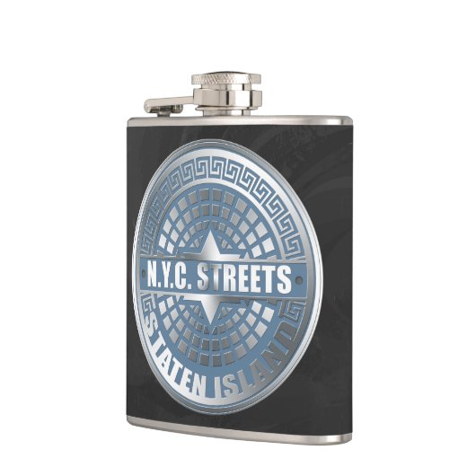 Manhole Staten Island Blue Flachmann (Links)