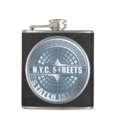 Manhole Staten Island Blue Flachmann (Vorderseite)