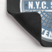 Manhole Staten Island Blue Mousepad (Ecke)