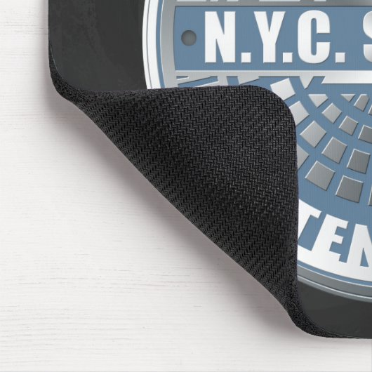 Manhole Staten Island Blue Mousepad (Ecke)