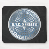 Manhole Staten Island Blue Mousepad (Vorne)