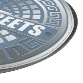 Manhole Staten Island Blue Schneidebrett (Ecke)