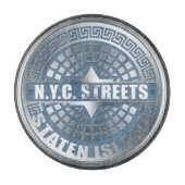 Manhole Staten Island Blue Schneidebrett (Vorderseite)