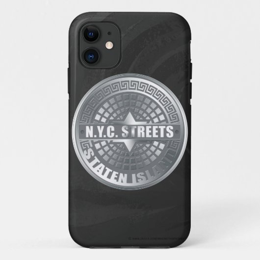 Manhole Staten Island Gray Case-Mate iPhone Hülle (Rückseite)