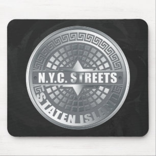 Manhole Staten Island Gray Mousepad