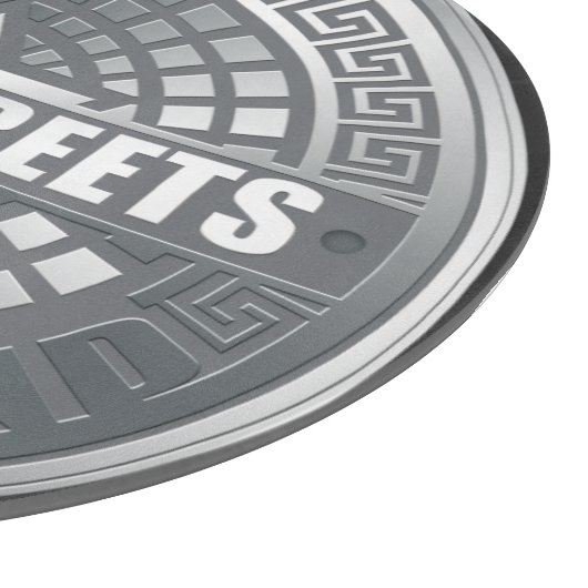 Manhole Staten Island Gray Schneidebrett (Ecke)