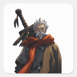 Manhwa alte Männer Quadratischer Aufkleber