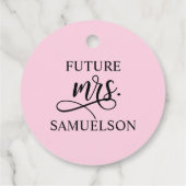 Mani Dank Brautparty Pink Nail Polnisch Geschenkanhänger (Rückseite)