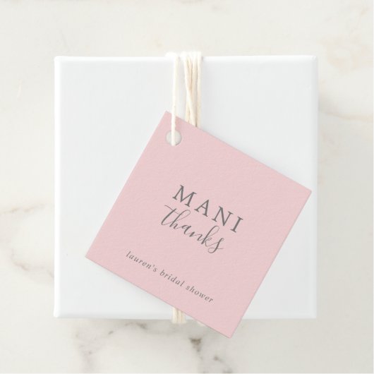 Mani Dank Simple Pink und Grau-Brautparty Geschenkanhänger (Beispiel)