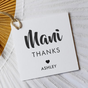 Mani dank Tags, Manicure Kit Gift Tag, Kraft Geschenkanhänger