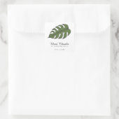 Mani Dank Tropical Palm Leaf Brautparty Gefallen Quadratischer Aufkleber (Tasche)