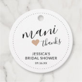 Mani Danke Brautparty Nail Polnisch Geschenkanhänger (Vorderseite)