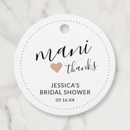Mani Danke Brautparty Nail Polnisch Geschenkanhänger (Vorderseite)