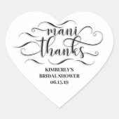 Mani Danke - Danke Herz-Aufkleber (Vorderseite)