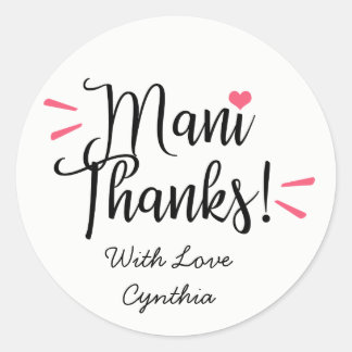 Mani Danke Labels Stickers