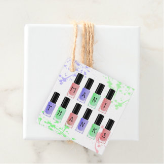 Mani Danke Nail Polnisches Themed Brautparty Geschenkanhänger