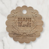 Mani Danke - Rustic Vielen Dank Geschenkanhänger (Rückseite)