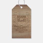 Mani Danke Rustic Vielen Dank Geschenkanhänger (Rückseite)