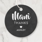 Mani Danke Tag, Manicure Kit Geschenktafel, Chalkb Geschenkanhänger (Vorderseite)