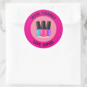 Mani Danke Wellness-Center Party Danke Ihnen Stick Runder Aufkleber (Tasche)