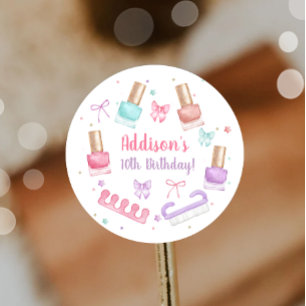 Mani-Pedi-Party Maniküre Pediküre Nagellack Runder Aufkleber
