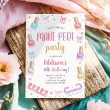 Mani-Pedi-Party Maniküre und Pediküre Schleife Geb
