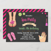 Mani pedi Wellness-Center Party Einladung (Vorne/Hinten)