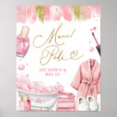 Mani Pedi Wellness-Center Party Sign Poster (Vorne)