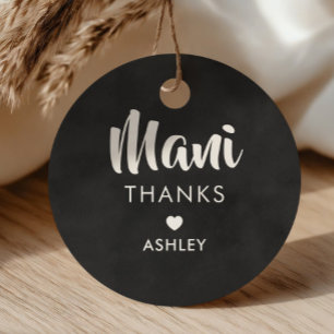 Mani Thanks Etikett, Maniküre-Set-Geschenk-Etikett Geschenkanhänger